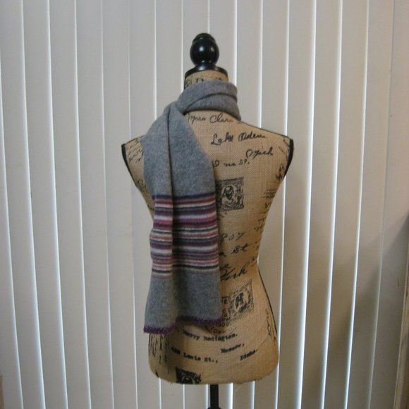 NWOT Express gray purple scarf wrap sash OS - Picture 3 of 6